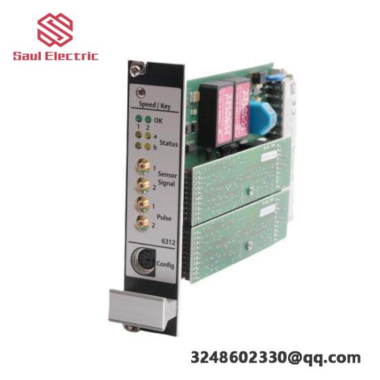 Emerson A6312 Dual Channel Speed/ Key Monitor, Precision Monitoring for Industrial Control