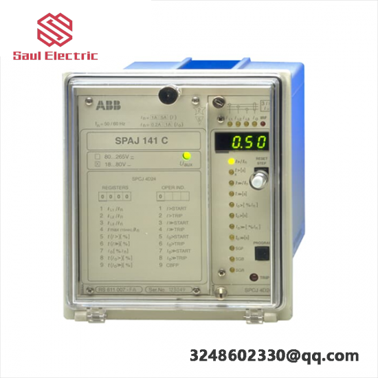 ABB SPAJ 141C RS611007-AA: High-Sensitivity Earth Fault Relay