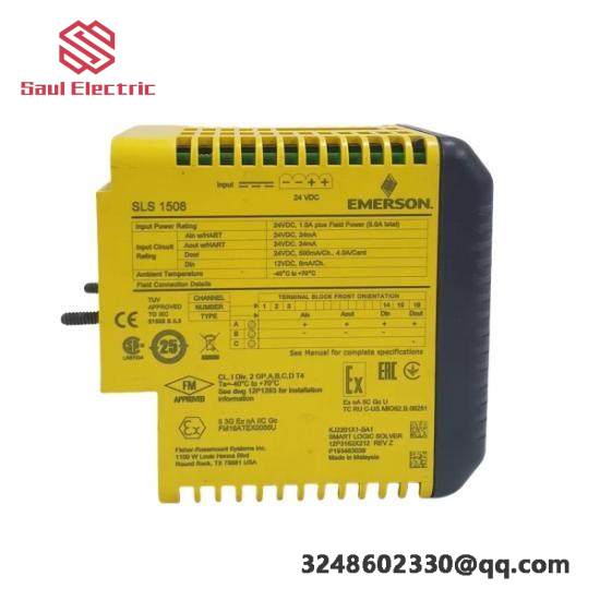 EMERSON KJ2201X1-BA1 | 12P3162X212 | SLS1508 Logic Solver for Industrial Automation