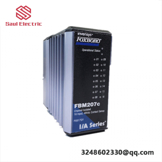 FOXBORO FBM207C P091GY: 16 Channel 48Vdc Contact Input Interface Module