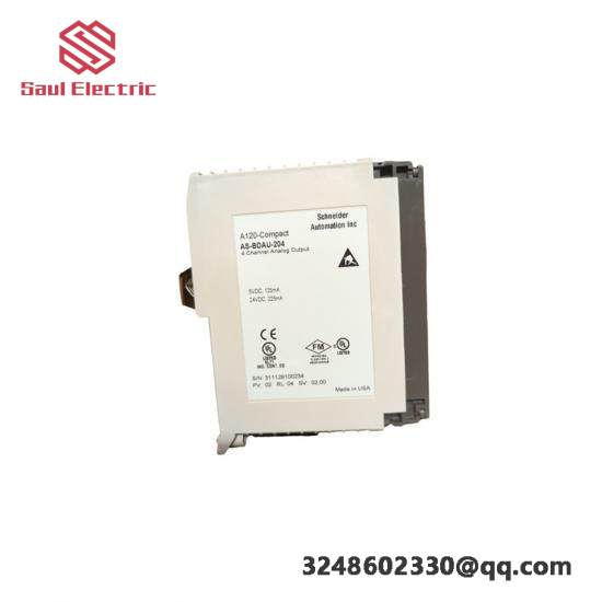 Schneider AS-BDAU-204 4 CHAN ANALOG OUTPUT Module for Industrial Automation