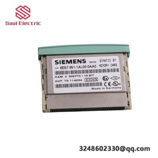 Siemens S7-400 RAM Memory Card, 6ES7951-1AL00-0AA0, Industrial Control Systems
