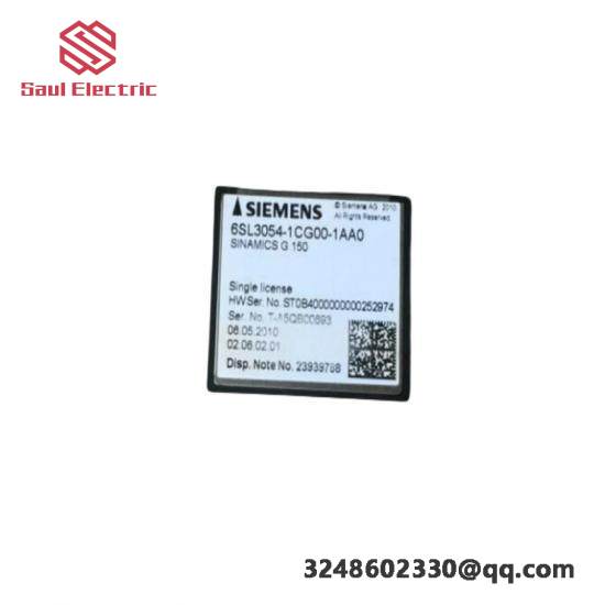 Siemens 6SL3 Series Compact Flash Card 6SL3054-1CG00-1AA0: Industry Control Module
