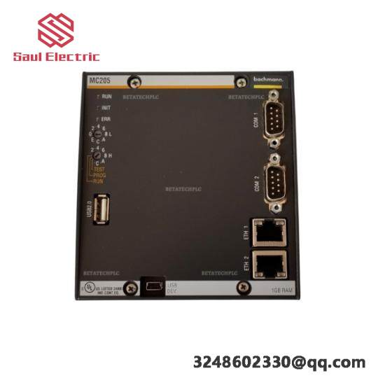 mc205_processor_module_bachmann.jpg BACHMANN MC205 Central Processing Unit, Control Module