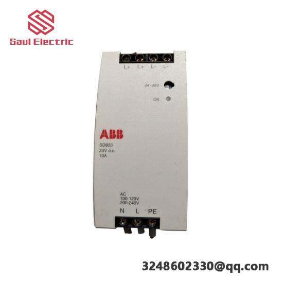 sd833_3bsc610066r1_power_supply_abb.jpg ABB SD833 3BSC610066R1 Industrial Control Module